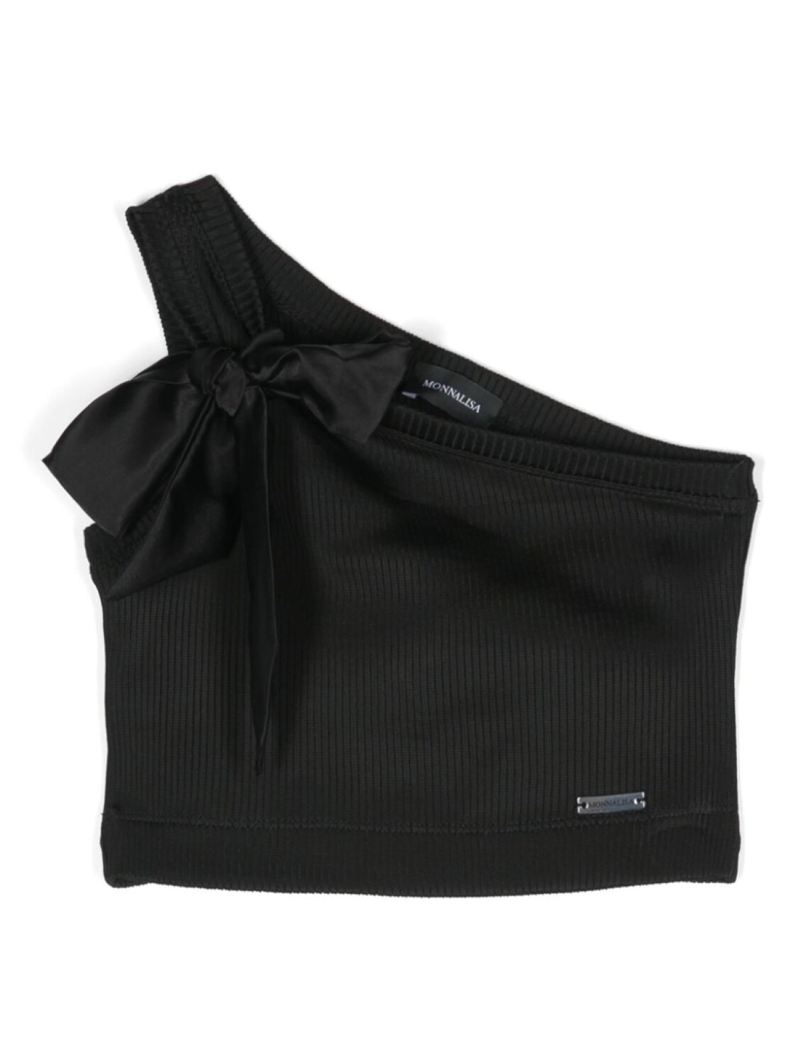 Monnalisa топ в рубчик на одно плечо, черный
Monnalisa топ в рубчик на одно плечо, черный