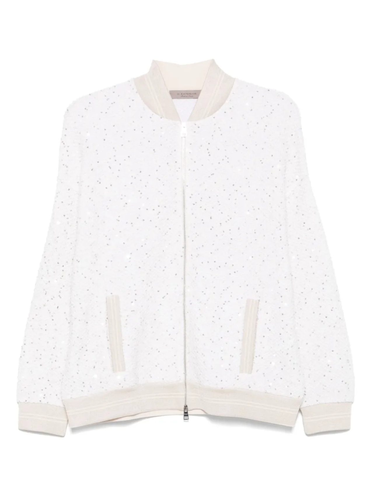 D. Куртка-бомбер, украшенная снаружи пайетками D.Exterior, белый
D. Куртка-бомбер, украшенная снаружи пайетками D.Exterior, белый