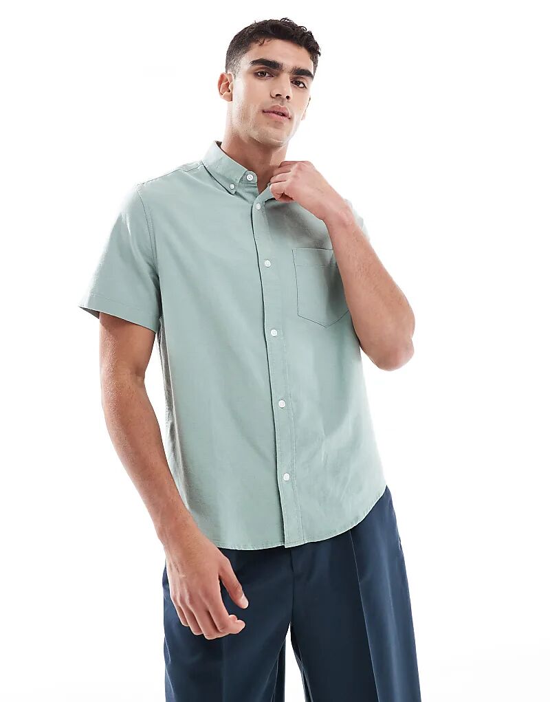 Рубашка оксфорд ASOS DESIGN классического кроя с короткими рукавами зеленого цвета
Рубашка оксфорд ASOS DESIGN классического кроя с короткими рукавами зеленого цвета