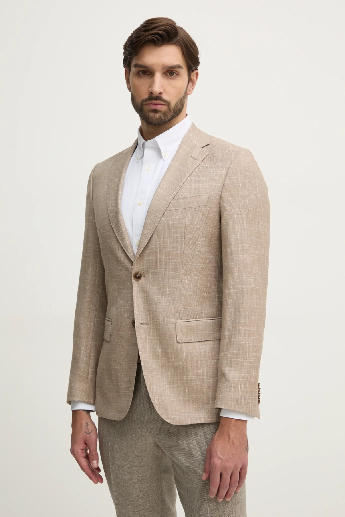 Шерстяной пиджак BOSS, бежевый
Шерстяной пиджак BOSS, бежевый