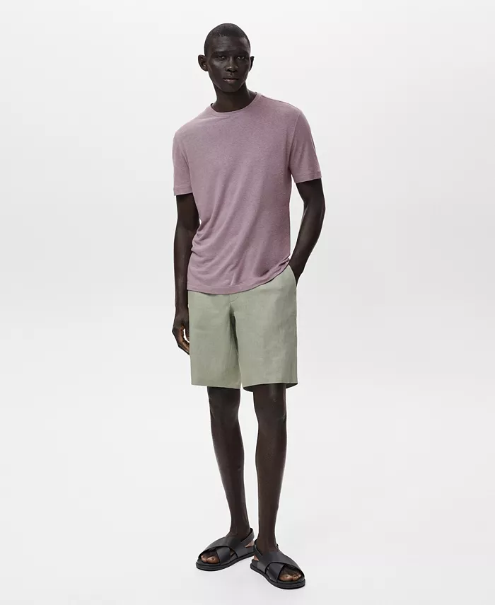 Мужская льняная футболка Slim-Fit Mango, фиолетовый
Мужская льняная футболка Slim-Fit Mango, фиолетовый