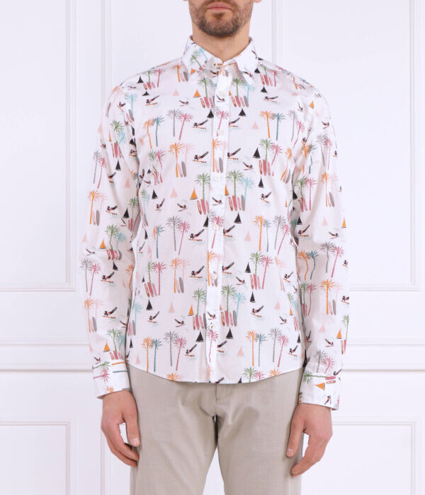 Рубашка мужская Joop! Jeans облегающего кроя с принтом пальм, белый
Рубашка мужская Joop! Jeans облегающего кроя с принтом пальм, белый