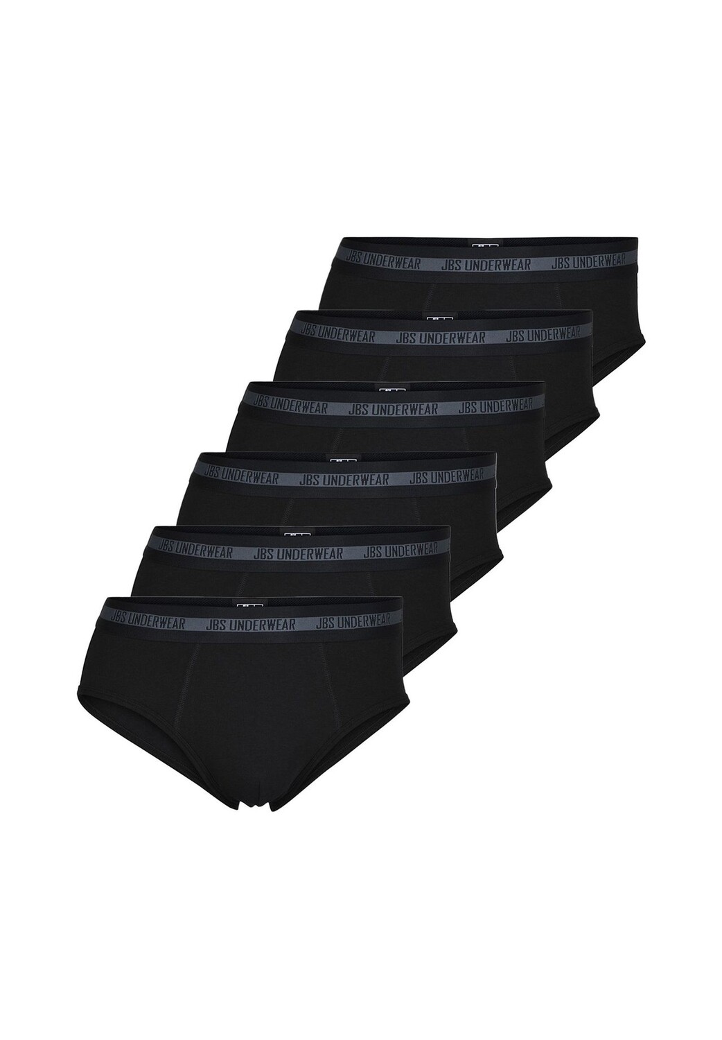 Трусы/трусы миди, 6 шт. в упаковке из бамбука jbs, черный 
Трусы/трусы миди, 6 шт. в упаковке из бамбука jbs, черный