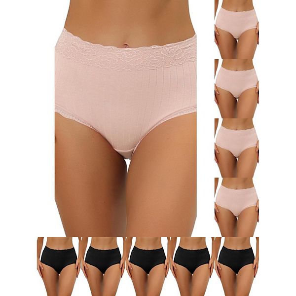 10 упаковок женских трусиков с высокой талией, утягивающие, комфортные, с кружевной отделкой и резинкой Inspire Chic, Beige Pink Black
10 упаковок женских трусиков с высокой талией, утягивающие, комфортные, с кружевной отделкой и резинкой Inspire Chic, Beige Pink Black