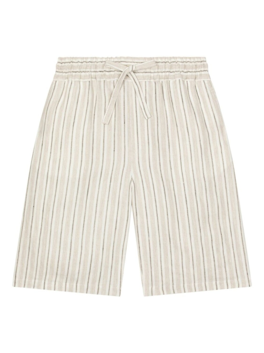 Dolce & Gabbana Kids полосатые льняные шорты, нейтральный цвет 
Dolce & Gabbana Kids полосатые льняные шорты, нейтральный цвет