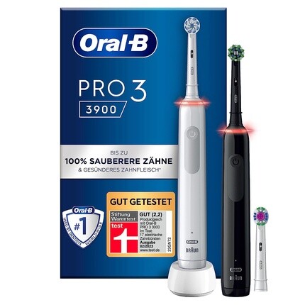 Электрическая зубная щетка Oral-B Pro 3 3900 с 3 режимами чистки и визуальным контролем давления на 360° для ухода за зубами — 2 шт., Oral B
Электрическая зубная щетка Oral-B Pro 3 3900 с 3 режимами чистки и визуальным контролем давления на 360° для ухода за зубами — 2 шт., Oral B