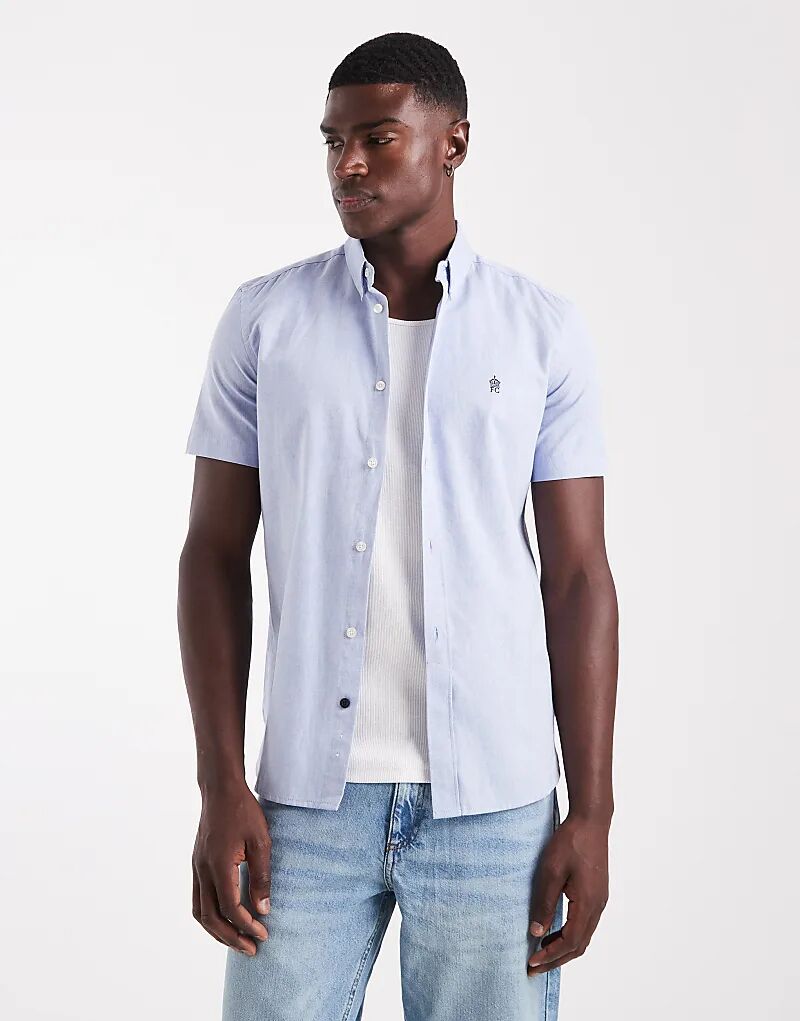 Рубашка оксфорд с короткими рукавами French Connection синего цвета 
Рубашка оксфорд с короткими рукавами French Connection синего цвета