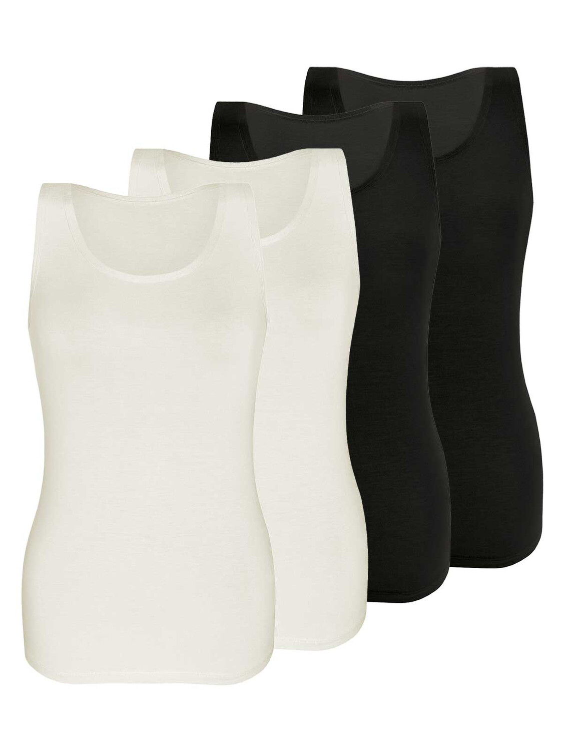 Майка Sassa 4er Sparpack Top, цвет black ivory 
Майка Sassa 4er Sparpack Top, цвет black ivory