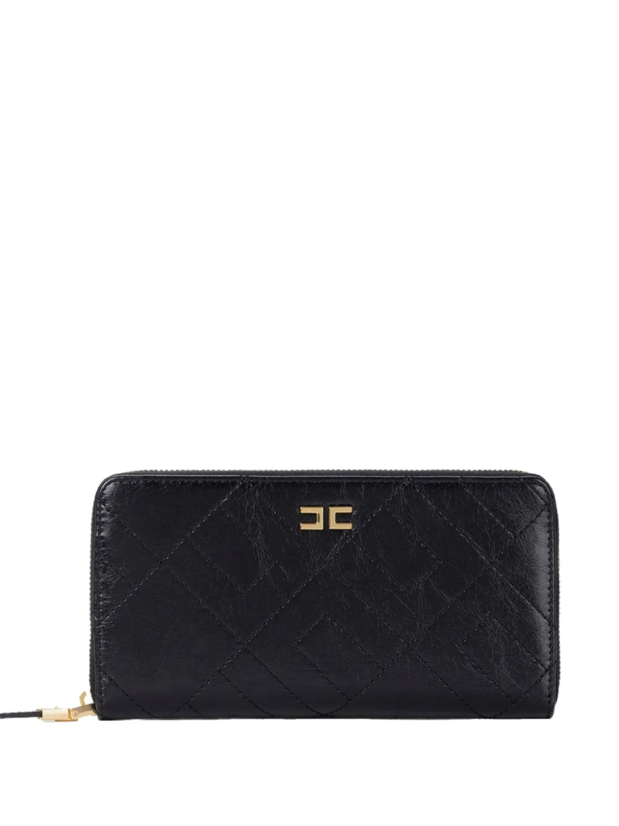 Стеганый кошелек Elisabetta Franchi на молнии, черный
Стеганый кошелек Elisabetta Franchi на молнии, черный
