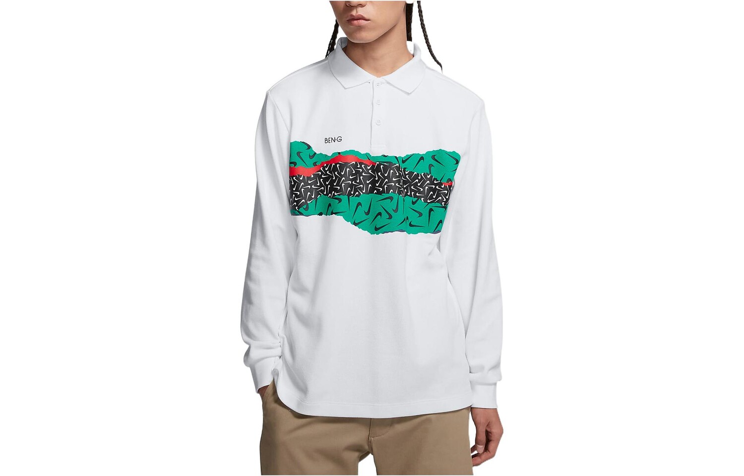 Рубашка поло мужская белая Nike, белый
Рубашка поло мужская белая Nike, белый