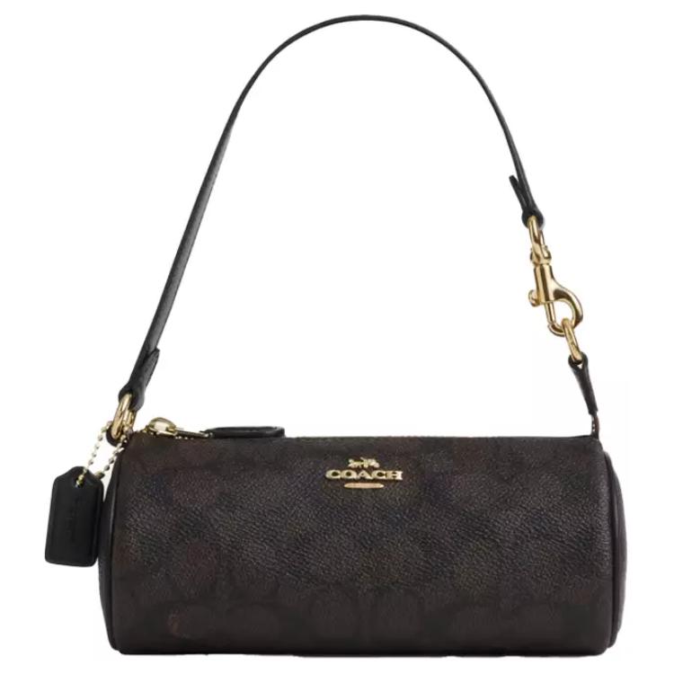 Сумка Nolita PVC с кожаными вставками, маленькая женская сумка через плечо темно-коричневая COACH 
Сумка Nolita PVC с кожаными вставками, маленькая женская сумка через плечо темно-коричневая COACH