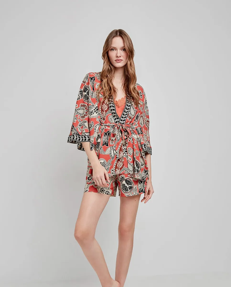 Кимоно из ткани с племенным принтом Gisela, мультиколор
Кимоно из ткани с племенным принтом Gisela, мультиколор