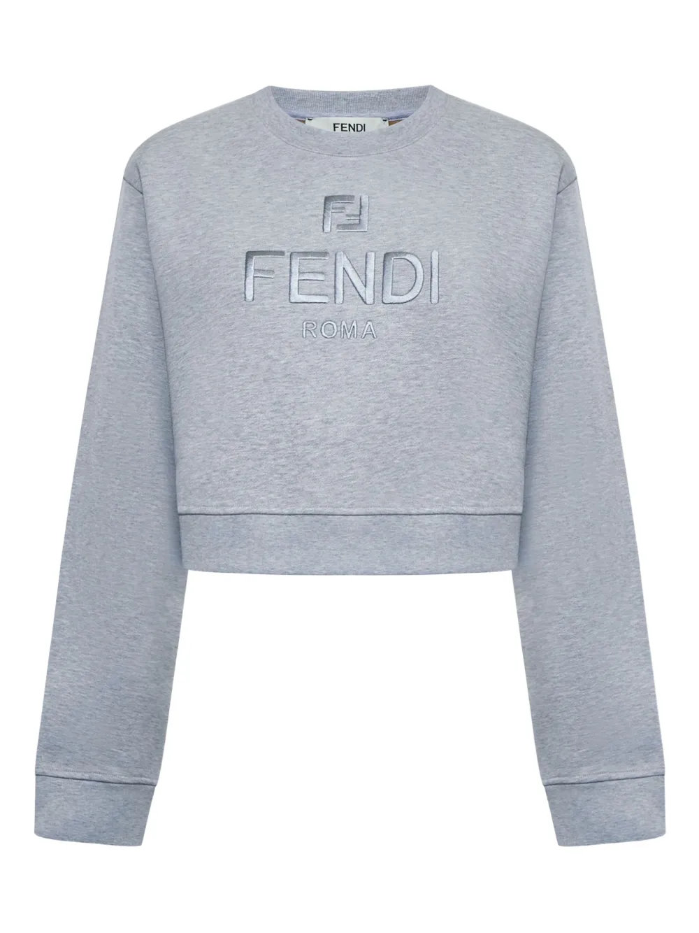 Толстовка с вышитым логотипом FENDI, серый 
Толстовка с вышитым логотипом FENDI, серый