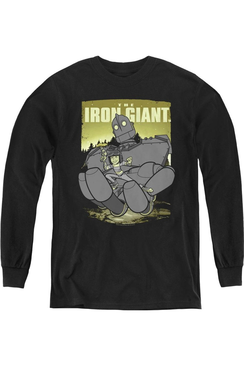 Футболка с длинным рукавом Iron Giant Helping Hand для детей Gildan, черный 
Футболка с длинным рукавом Iron Giant Helping Hand для детей Gildan, черный