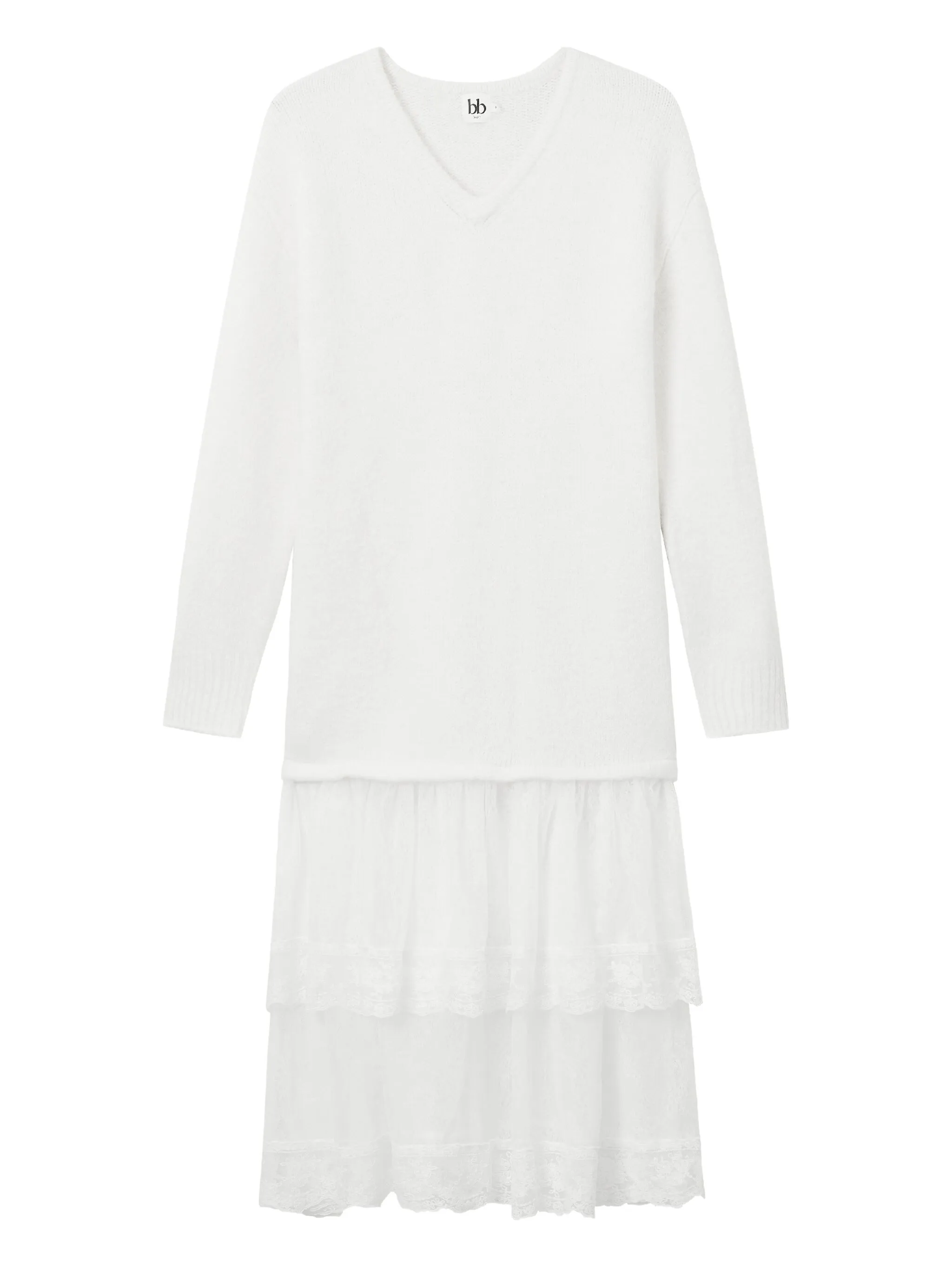 Платье миди с V-образным вырезом B+Ab, белый
Платье миди с V-образным вырезом B+Ab, белый