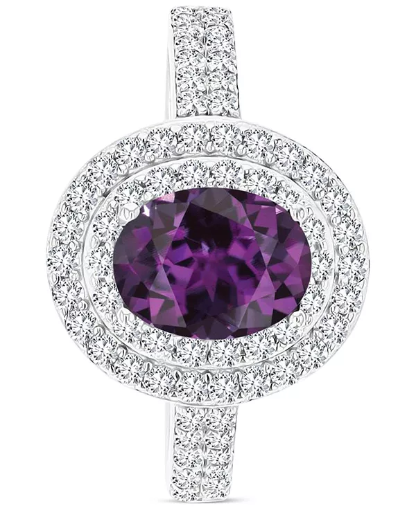 Кольцо с аметистом (1-1/20 карата tw) и выращенным в лаборатории белым сапфиром (3/4 карата tw) в форме овального гало из стерлингового серебра (также с другими камнями tw) Macy'S, alexandrite
Кольцо с аметистом (1-1/20 карата tw) и выращенным в лаборатории белым сапфиром (3/4 карата tw) в форме овального гало из стерлингового серебра (также с другими камнями tw) Macy'S, alexandrite