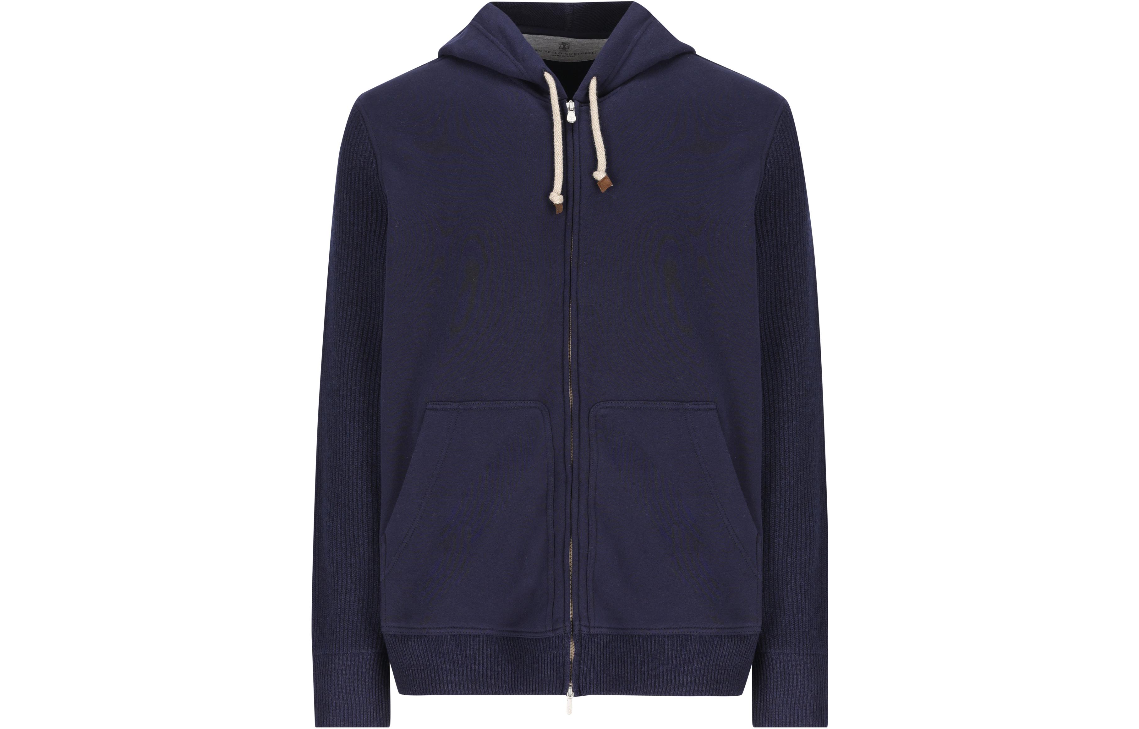 Застёгивающаяся худи на шнурке Brunello Cucinelli, синий
Застёгивающаяся худи на шнурке Brunello Cucinelli, синий