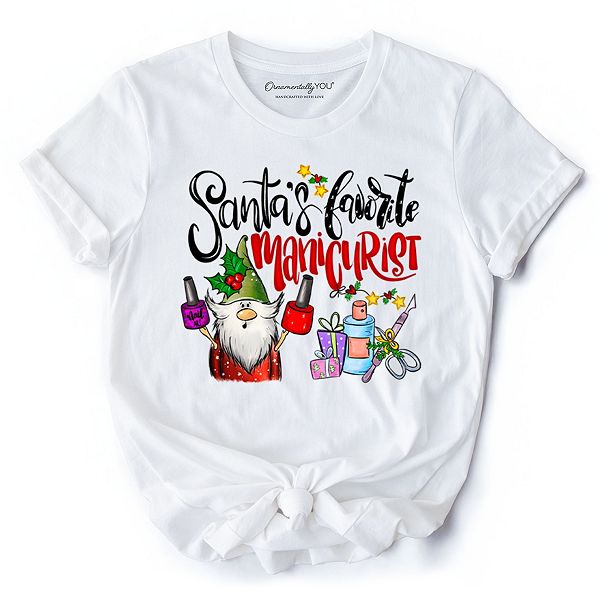 Футболка Santa’S favorite manicurist nail studio, стильный праздничный топ для мастеров маникюра Ornamentallyyou
Футболка Santa’S favorite manicurist nail studio, стильный праздничный топ для мастеров маникюра Ornamentallyyou