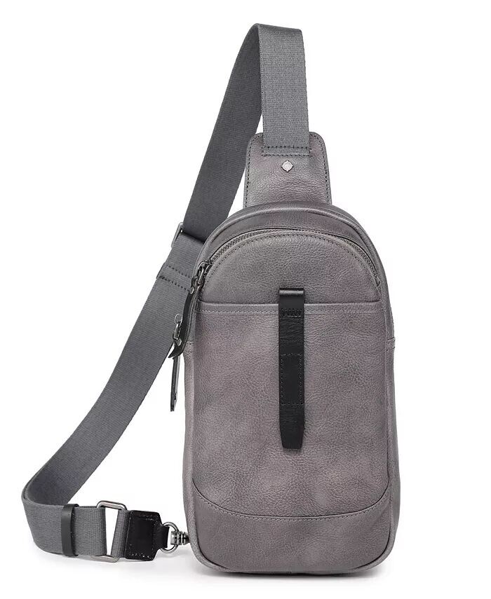 Женская сумка-слинг Sun-Wing из натуральной кожи OLD TREND, серый 
Женская сумка-слинг Sun-Wing из натуральной кожи OLD TREND, серый