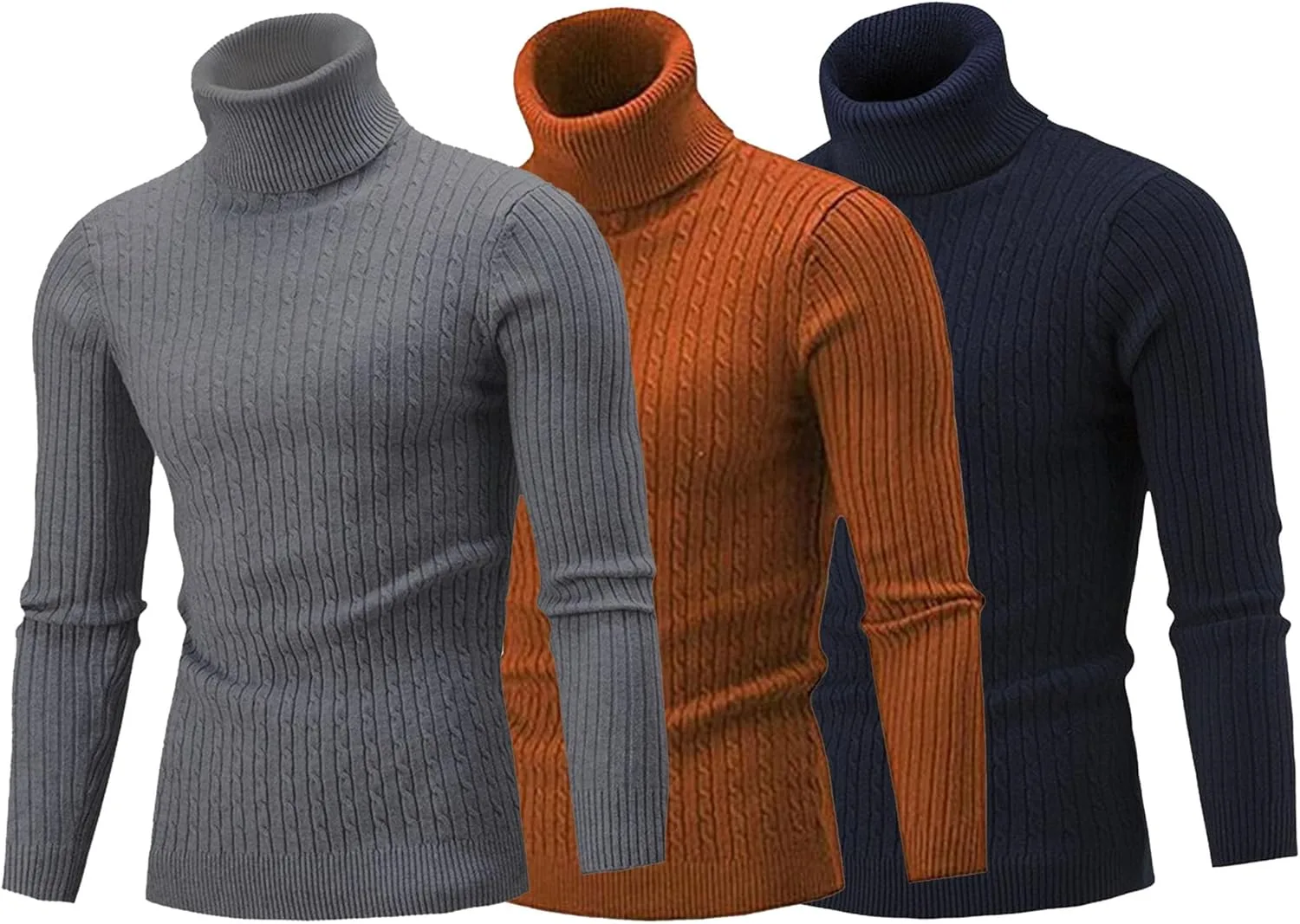 Maiyifu-GJ 3 Pack мужской свитер Slim Fit водолазка
Maiyifu-GJ 3 Pack мужской свитер Slim Fit водолазка