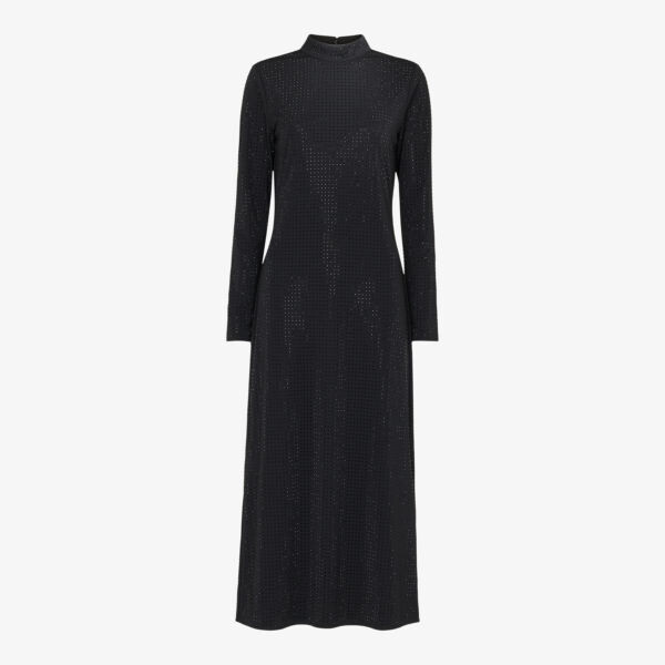 Платье-Миди из джерси с отделкой стразами Hot Fix Whistles, черный
Платье-Миди из джерси с отделкой стразами Hot Fix Whistles, черный