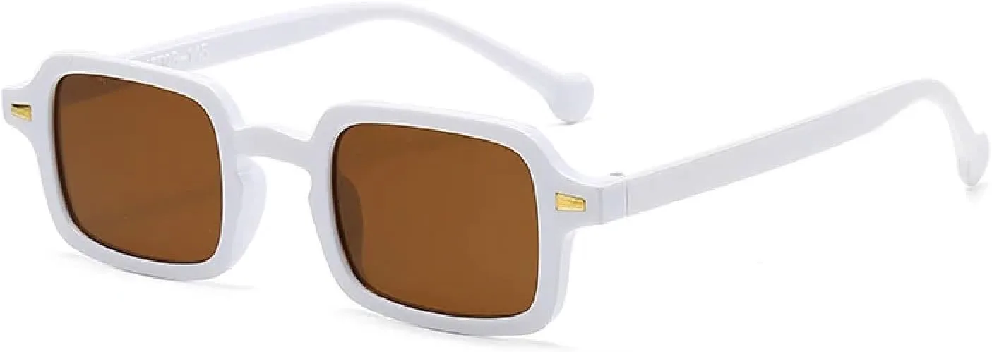 Классические прямоугольные солнцезащитные очки для женщин, овальные винтажные очки для мужчин, модные очки с защитой от УФ-излучения UV400 TVTBBVV, White Brown
Классические прямоугольные солнцезащитные очки для женщин, овальные винтажные очки для мужчин, модные очки с защитой от УФ-излучения UV400 TVTBBVV, White Brown