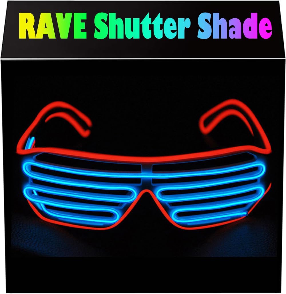 Светящиеся неоновые рейв-очки Glow Shutter с электролюминесцентной проволокой, светящиеся солнцезащитные очки для диджеев, костюмы для вечеринок, 80-е, EDM RB03 (красный - синий) PINFOX, Red/Blue
Светящиеся неоновые рейв-очки Glow Shutter с электролюминесцентной проволокой, светящиеся солнцезащитные очки для диджеев, костюмы для вечеринок, 80-е, EDM RB03 (красный - синий) PINFOX, Red/Blue