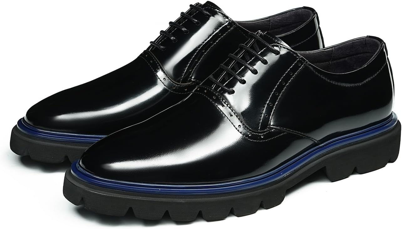 Мужские классические туфли Santimon из глянцевой кожи Oxfords с шнуровкой, формальные дерби с массивной противоскользящей подошвой для бизнеса, свадеб, вечеринок и повседневной носки, черный
Мужские классические туфли Santimon из глянцевой кожи Oxfords с шнуровкой, формальные дерби с массивной противоскользящей подошвой для бизнеса, свадеб, вечеринок и повседневной носки, черный