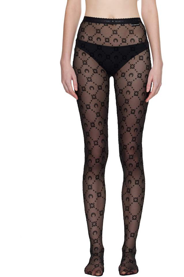 Колготки из переработанной сетчатой ткани с ворсом Marine Serre, черный
Колготки из переработанной сетчатой ткани с ворсом Marine Serre, черный