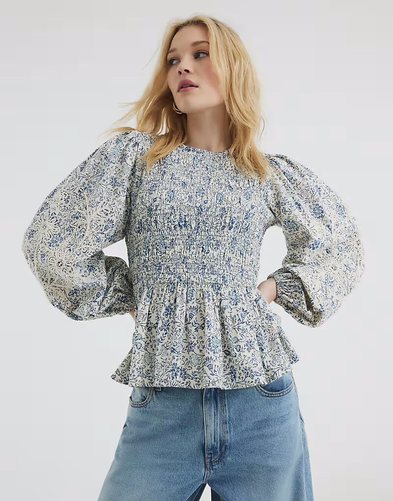 Длинный топ River Island с присборенной юбкой синего цвета
Длинный топ River Island с присборенной юбкой синего цвета