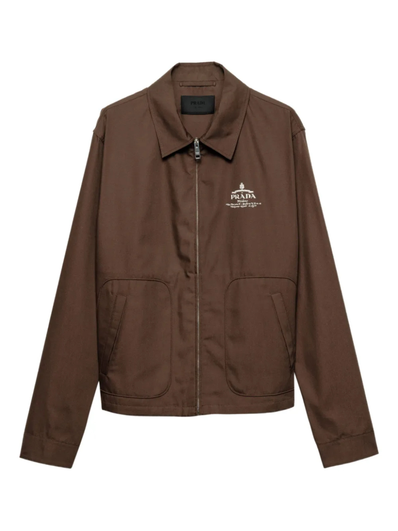 Куртка с вышитым логотипом Prada, коричневый
Куртка с вышитым логотипом Prada, коричневый