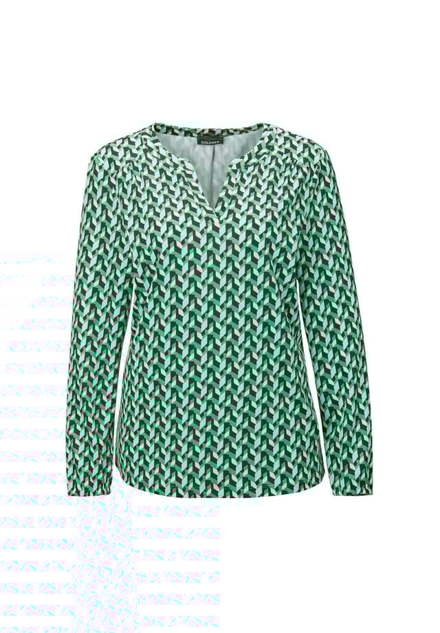 Короткий размер: блузка-рубашка женственного кроя Goldner, мультиколор
Короткий размер: блузка-рубашка женственного кроя Goldner, мультиколор