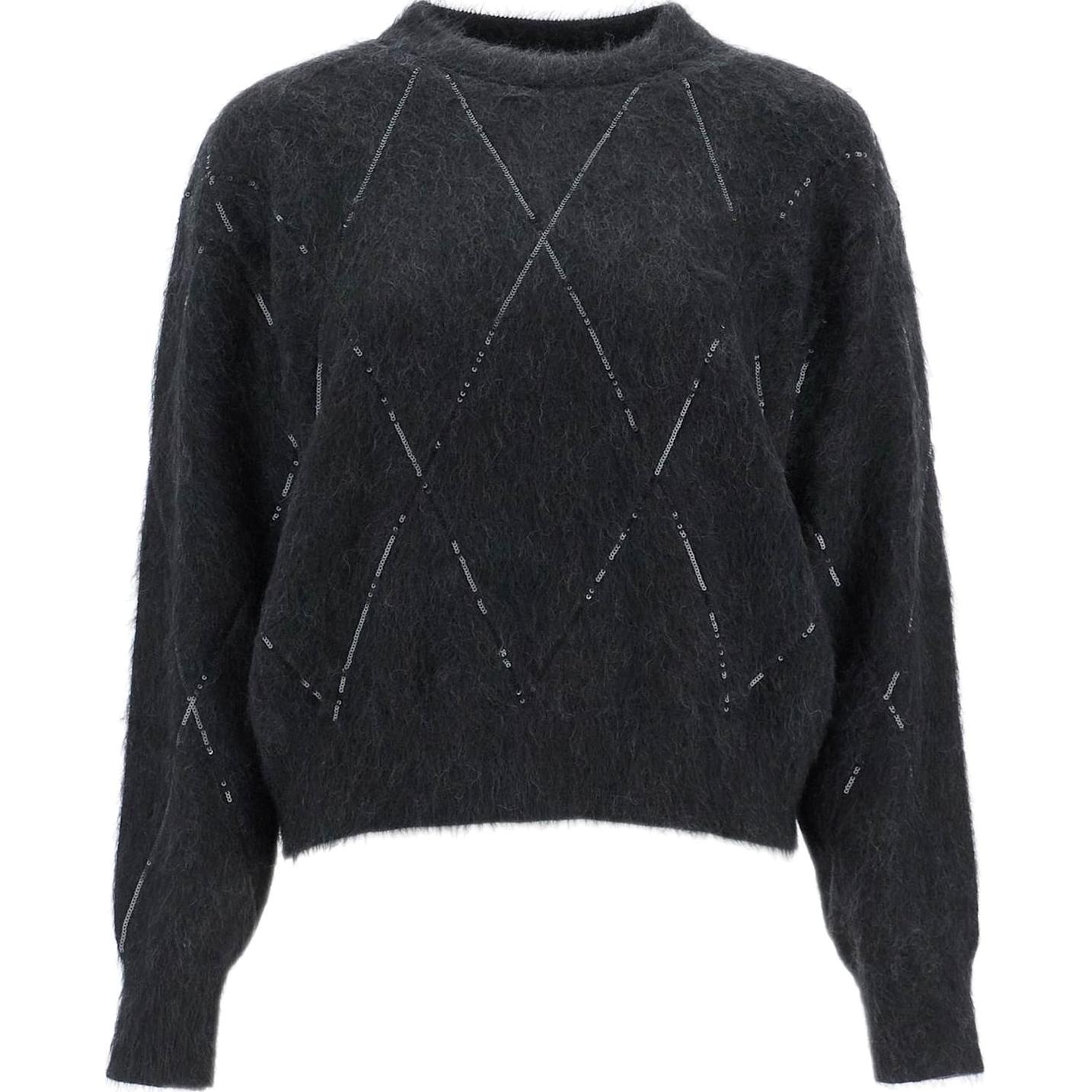 Свитер с пайетками Brunello Cucinelli, черный
Свитер с пайетками Brunello Cucinelli, черный