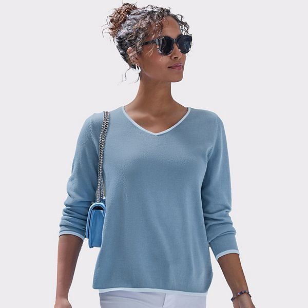 Женский свитер с контрастной отделкой Lascana, Blue And Light Blue
Женский свитер с контрастной отделкой Lascana, Blue And Light Blue