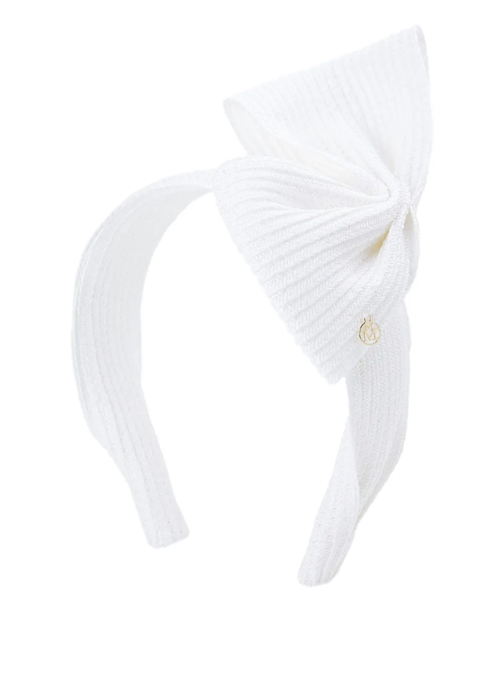 Ребристая повязка на голову с бантом Maison Michel, белый
Ребристая повязка на голову с бантом Maison Michel, белый