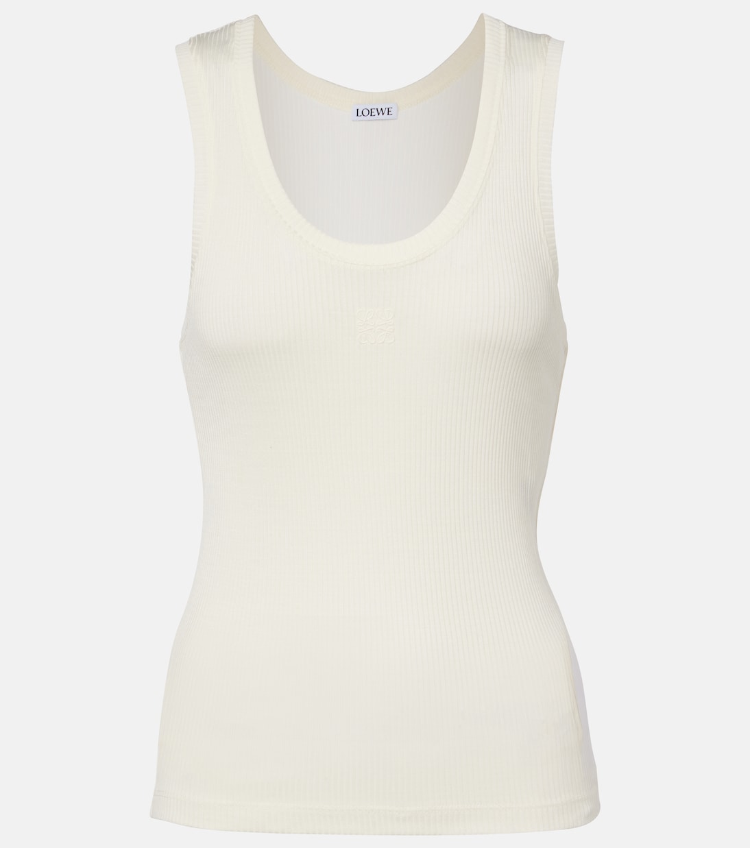 Анаграмма ребристый шелковый топ Loewe, Soft White
Анаграмма ребристый шелковый топ Loewe, Soft White