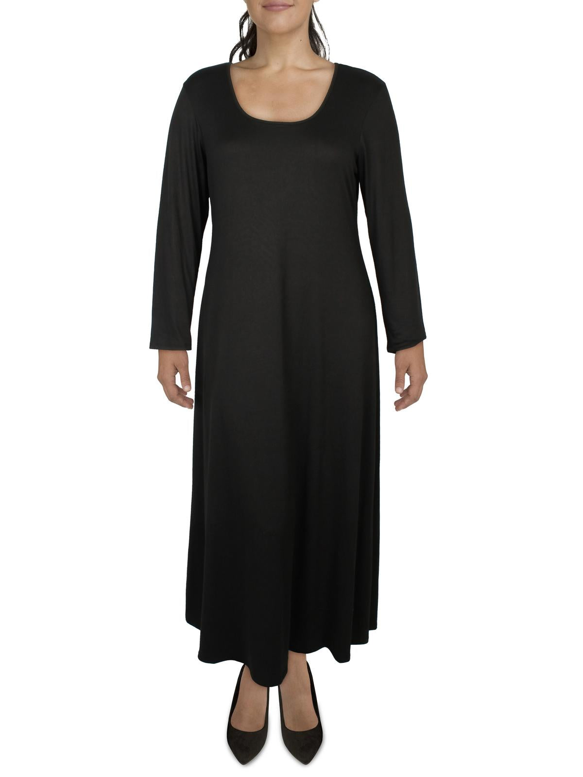 Длинное макси-платье с круглым вырезом для женщин Plus 24seven Comfort Apparel, черный
Длинное макси-платье с круглым вырезом для женщин Plus 24seven Comfort Apparel, черный