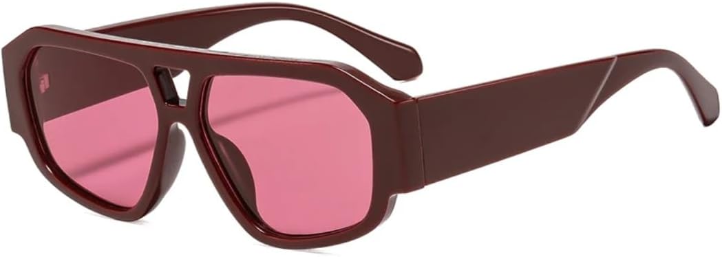 Винтажные солнцезащитные очки с двойной перемычкой, многоугольной и квадратной формой, женские, модные, конфетные оттенки, защита от УФ-излучения UV400, мужские TVTBBVV, Dark Red Red
Винтажные солнцезащитные очки с двойной перемычкой, многоугольной и квадратной формой, женские, модные, конфетные оттенки, защита от УФ-излучения UV400, мужские TVTBBVV, Dark Red Red