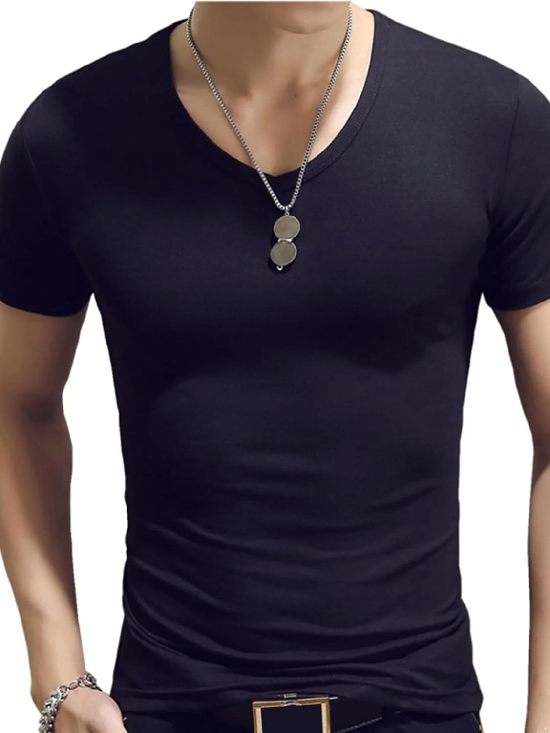 Мужская однотонная футболка с V-вырезом Slim Fit Quick Dry Loodgao
Мужская однотонная футболка с V-вырезом Slim Fit Quick Dry Loodgao