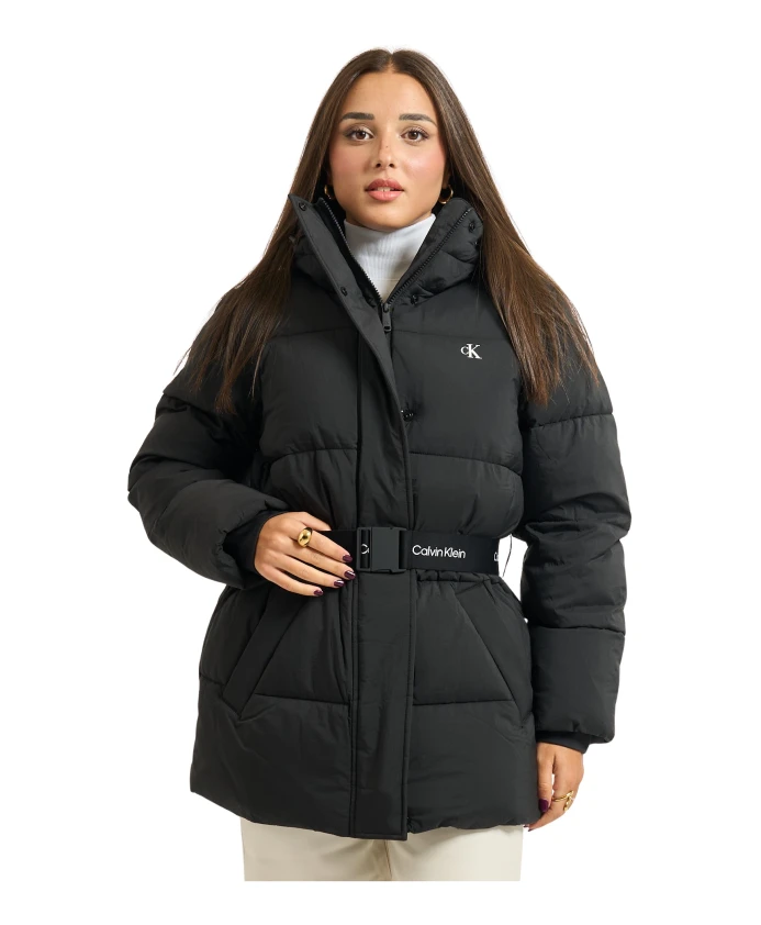 Пуховая куртка с капюшоном и поясом с логотипом Calvin Klein, черный
Пуховая куртка с капюшоном и поясом с логотипом Calvin Klein, черный