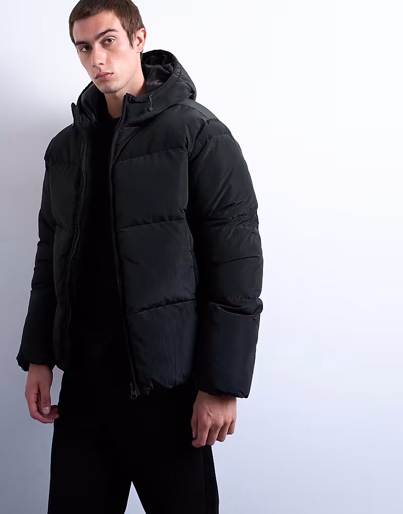 Текстурированная куртка-пуховик черного цвета Topman
Текстурированная куртка-пуховик черного цвета Topman