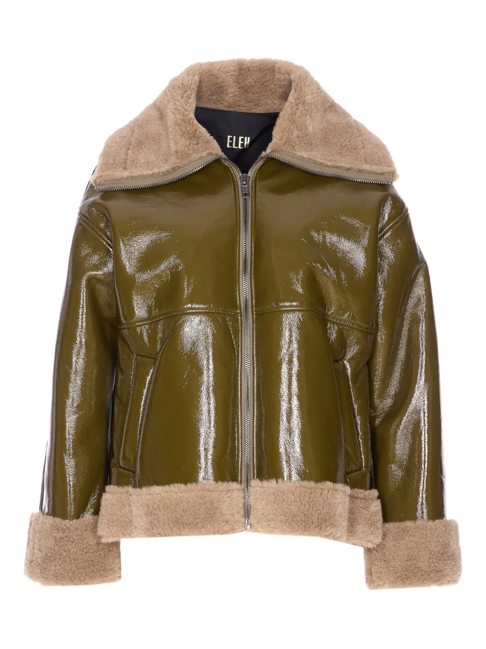 Глянцевая куртка на молнии Ele, зеленый 
Глянцевая куртка на молнии Ele, зеленый