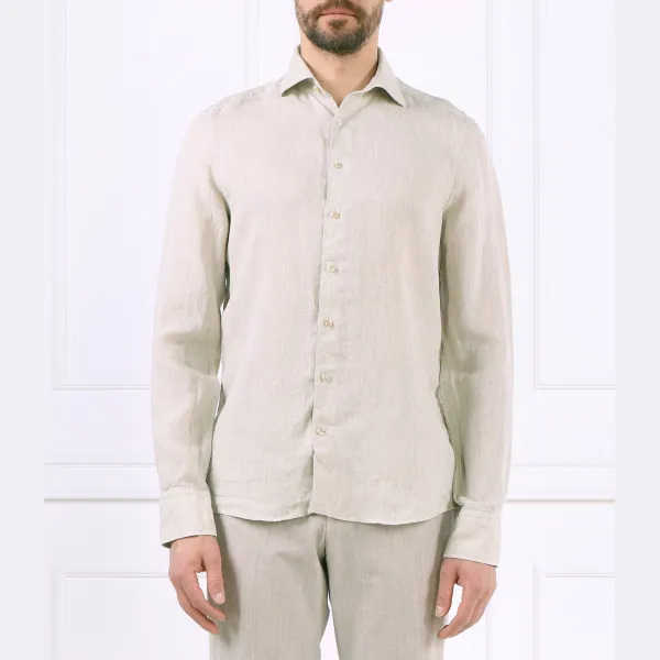 Льняная рубашка узкого кроя Stenströms, бежевый
Льняная рубашка узкого кроя Stenströms, бежевый