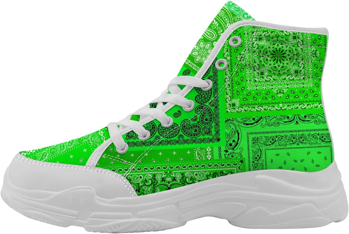 Женские мужские банданы, кроссовки с высоким топом, презентовые платформенные туфли Paisley с принтом, подарки для нее Generic, 3103 Green
Женские мужские банданы, кроссовки с высоким топом, презентовые платформенные туфли Paisley с принтом, подарки для нее Generic, 3103 Green