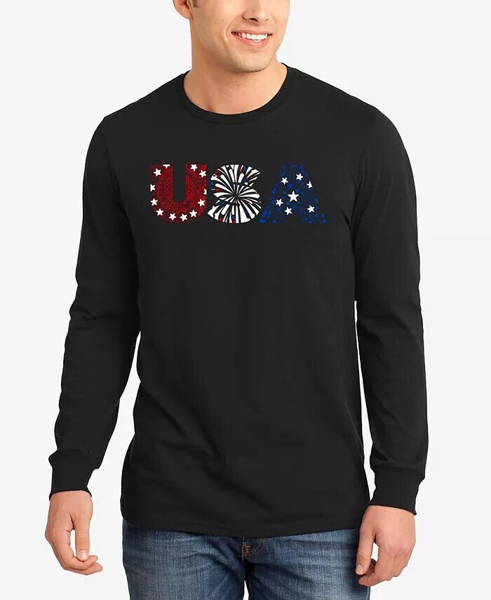 USA Fireworks — мужская футболка с длинным рукавом с надписью Word Art LA Pop Art, черный
USA Fireworks — мужская футболка с длинным рукавом с надписью Word Art LA Pop Art, черный