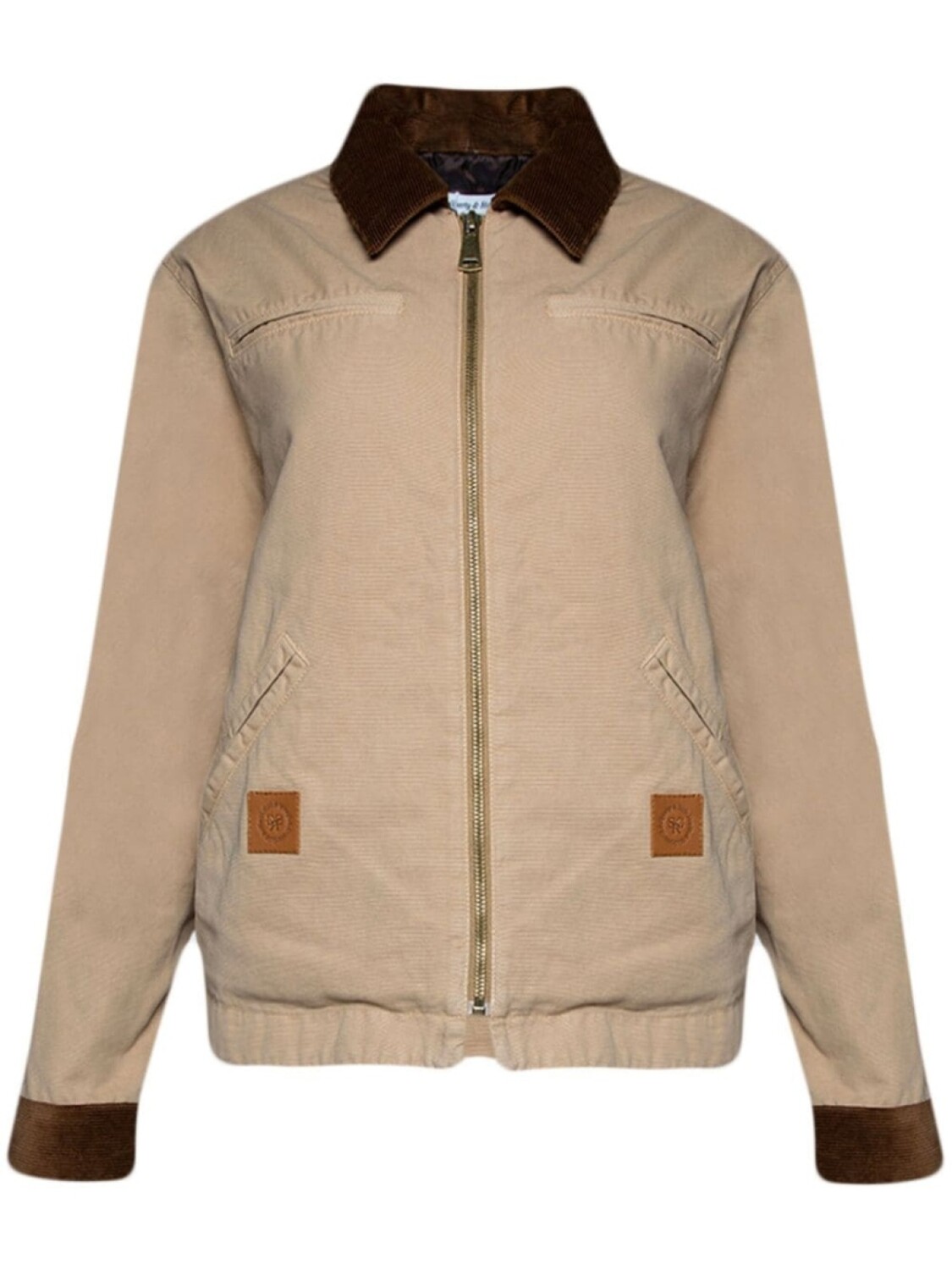 Куртка SRHWC на молнии Sporty & Rich, бежевый 
Куртка SRHWC на молнии Sporty & Rich, бежевый