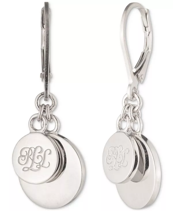 Серьги-Подвески из стерлингового серебра с надписью в виде монеты Lauren Ralph Lauren, rhodium
Серьги-Подвески из стерлингового серебра с надписью в виде монеты Lauren Ralph Lauren, rhodium