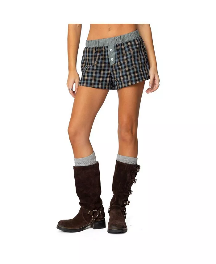 Женские боксеры в смешанную клетку Edikted, синий
Женские боксеры в смешанную клетку Edikted, синий