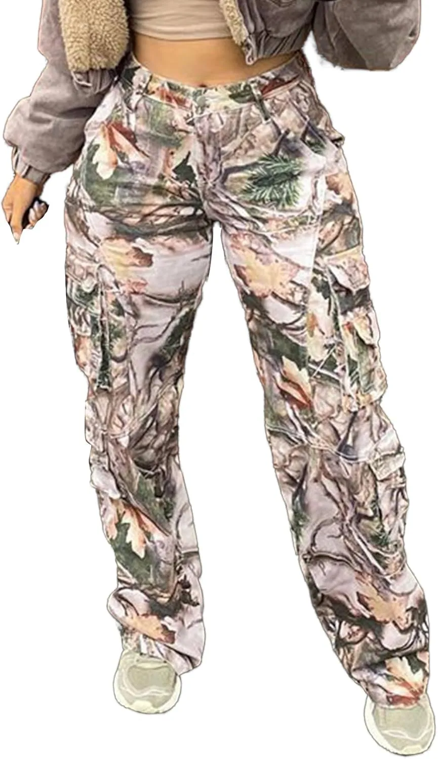 Женские камуфляжные карго-штаны High Waist Baggy Wide Leg
Женские камуфляжные карго-штаны High Waist Baggy Wide Leg