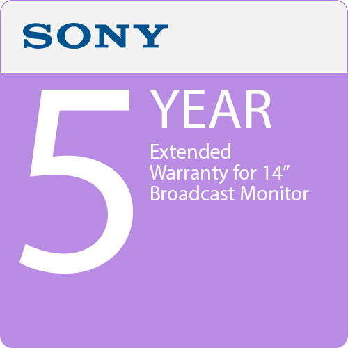 Sony 5-Year Extended Warranty for 14" Broadcast SPSLMD14EW5
Sony 5-Year Extended Warranty for 14" Broadcast SPSLMD14EW5